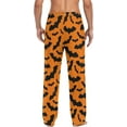 thumbnail image 2 of HPINK-T Halloween Bats Men's Pajama Pants Soft Comfy Sleep Lounge Pants Pjs Bottoms with Pockets, 2 of 7