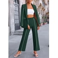 thumbnail image 4 of Traje PRETTYGARDEN Blazer Oversized Verde Oscuro Pantalones de Pierna Ancha M, 4 of 8