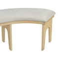 thumbnail image 2 of Churanty Farmhouse Dining Set for 4,Wood Round Kitchen Dining Table Set with 4 Upholstered Chairs and Curved Bench,Natural, 2 of 21