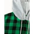 thumbnail image 4 of Mens Hoodie Drawstring Hood Sweatshirts Long Sleeve Drawstring Hooded Shirt with Pockets Soft Hoodies for Men Flannel Shirt Casual Button Down Plaid Jacket Shirts Stylish Long Sleeve Shirts, 4 of 8