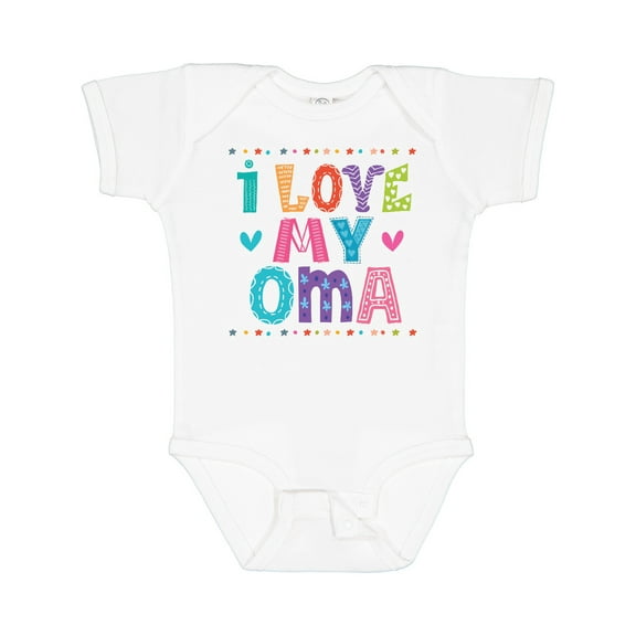 Inktastic I Love My Oma Granddaughter Girls Baby Bodysuit