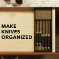 thumbnail image 3 of SpaceAid Bamboo Knife Drawer Organizer, 15"L x 5.9"W x 2.5"H, Black, 3 of 7