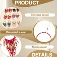 thumbnail image 3 of DESIGNICE Statement Earrings for Women,Alloy Seed Bead Tassels Chandelier Earrings,Dangle Earrings for Women Wife Girlfriend Jewelry Gift,Style6, 3 of 7