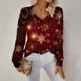 thumbnail image 4 of Chandails d'Automne Grande Taille pour Femmes Chandails de Noël pour Femmes 2025 Col Rond Vacances d'Hiver Mignons Pulls Vin m, 4 of 7