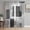 Black, variant on Sheer Curtains 45 Inch Length 2 Panels Set for Kitchen, Sage Green Ombre Semi Sheer Curtains for Windows, Retro Abstract Mottled Geometric Voile Window Treatments Rod Pocket Curtain