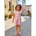 thumbnail image 5 of RUINIXCW Toddler Baby Girls Back to School Outfits Kids Kindergarten Outfits First Day of School Outfit Fly Sleeve Shirt Tops Adjustable Strap Overall Shorts Set Toddler Girls Summer Clothes, 5 of 9