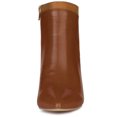 thumbnail image 3 of BLISSFUL STEP Women's Pointed Toe Side Zip Stiletto Heel Ankle Boot Brown 8, 3 of 7