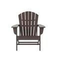 thumbnail image 5 of WestinTrends Dylan 5-Piece Outdoor Patio HDPE Adirondack Chair With Round Coffee Table Conversation Set, Dark Brown, 5 of 12