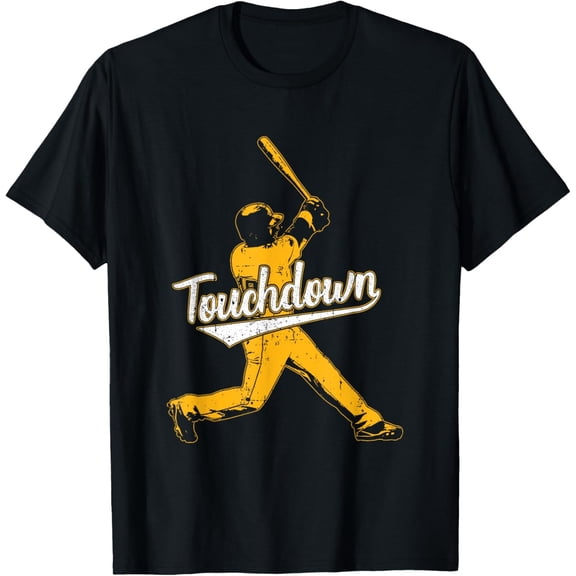 Touchdown Baseball Football Sports Graphic T-Shirt