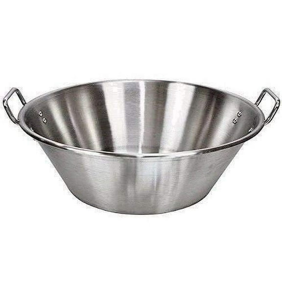 Cazo Grande Para Carnitas Extra Large 22" inch 7.5" Height Stainless Steel Heavy Duty Acero Inoxidable Wok comal Fry
