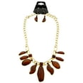 thumbnail image 3 of Mi Amore Necklace-Earring-Set Gold-Tone/Brown, 3 of 3