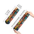 thumbnail image 4 of Pofeuu Psychedelic Faces Colorful Print 30cm Socks, Adult Running Hiking Socks for Youth and Adult, 4 of 7
