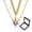 C, variant on Matching Couple Necklaces Set - His and Hers Linked Heart & Dagger Two-Piece Tiered Necklace for Dating Anniversaries Valentines Gifts (Necklace*2, Red Heart Dagger Design, Gift Box)