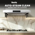 thumbnail image 2 of Vesta | Top Selections Range Hood 30" Auto-Clean Stainless Steel 860 CFM Under Cabinet | Steam Auto Clean, Touch Panel | Premium Grade Level of Stainless Steel| Contemporary Design With Pro Suctio, 2 of 5