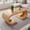 Burl, variant on CasaGlajore Handcrafted C-Shaped Burl Wood Coffee Table, 47.24" W Modern Curved Center Table with Natural Wood Finish, Sturdy MDF Cocktail Table for Living Room
