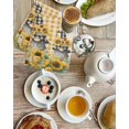 thumbnail image 4 of Sunflower Gnomes Kitchen Dish Towels for Drying Dishes Set of 2, Spring Eucalyptus Floral Orange Plaid Waffle Weave Microfiber Hand Tea Bathroom Towels Quick Dry & Absorbent Towel 15.7x23.6, 4 of 7