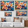 thumbnail image 4 of Designart "Wonderland Of Colorful Plumeria In The Tropics" Plumeria Floater Framed Canvas Prints, 4 of 5