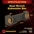 thumbnail image 3 of QPower Dual 10" Underseat Sub Box for Chevy Silverado XCab and GMC Sierra XCab 2007-2013, 3 of 7