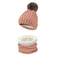 thumbnail image 1 of GDREDA Winter Knitted Wool Set with Velvet and Thermal Padding for Cold Weather Comfort Pink,One Size, 1 of 4