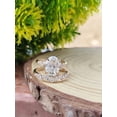 thumbnail image 4 of Sparkle Jewels Wedding Engagement Ring in 14k White Gold Plated Cubic Zirconia Pear Cut for Women, 4 of 6