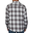 thumbnail image 2 of The American Outdoorsman Men's Long Sleeve Button Down Heavyweight Flannel Shirt (Grey, XXL), 2 of 5