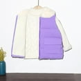 thumbnail image 5 of Girls' Winter Puffer Vest Warm Stand Collar Thick Cotton Coat Toddler Kid Cropped Sleeveless Jacket, Purple 2 Years, 5 of 7