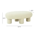 thumbnail image 5 of TOV Furniture Discus Cream Oval Bouclé Ottoman, 5 of 5