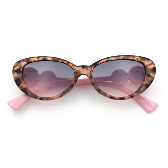 Womens Star Emblem Bling Luxury Diva Cat Eye Plastic Sunglasses Tortoise Pink - Black Pink