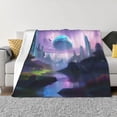thumbnail image 3 of Halo Throw Blanket 80" X 60" Fluffy Large Big Blanket Flannel Blankets For Sofa, 3 of 8