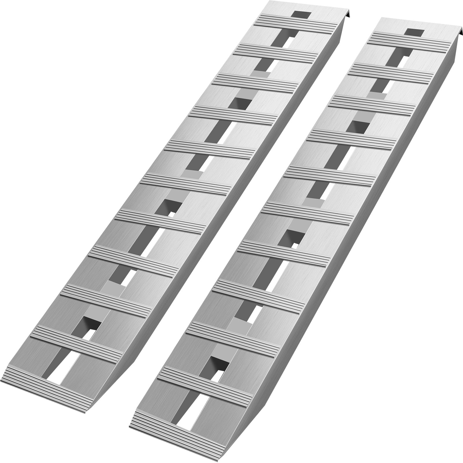 KFFKFF 60x12 Inch Aluminum Ramps 6000LBS 1 Pair 2 Ramps Capacity Car Trailer Truck ATV Ramps