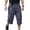 Dark Gray, variant on ENCCRWIN Men's Cargo 3/4 Shorts Multi-Pocket Loose Fit Vintage Work Pants Drawstring Casual Military Style Summer Outdoor,Black L