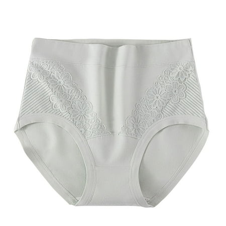 Vblhal Plus Size Womens Cotton Underwear Deals High Waist Seamless Soft Panties Comfort Breathable Daily Panty Full Coverage Brief Underpants