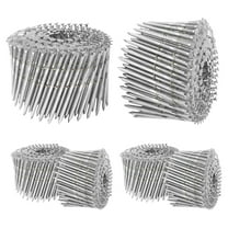 MEITE 4,500 Counts 3-Inch Electro-Galvanized Coil Siding Nails, Ring Shank, 15-Degree Full Round-Head