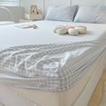 thumbnail image 1 of Washed Cotton Fitted Sheet Non Slip Fitted Sheet Elastic Band Around Mattress Cover Bed Cover And Pillowcase, 1 of 7