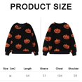 thumbnail image 4 of Costumes d'Halloween Sweat-Shirt pour Femmes, Hauts en Peluche Col Rond Amusants, Pulls à Manches Longues Imprimés Pumpkin, 4 of 5