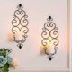 thumbnail image 5 of Set of 2 Candle Holders Wall Mounted Metal Candle Holders, Candle Holders for Wall Bedroom Living Room Decor, Black, 5 of 5
