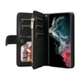 thumbnail image 3 of Allytech Wallet Case for Samsung Galaxy S24 with Zipper Pocket & 9 Card Slots & Wrist Strap, Fashion PU Leather Kickstand Magnetic Closure Shockproof Non-Slip Case for Women Men - Black, 3 of 9