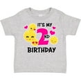thumbnail image 3 of Inktastic Its My 2nd Birthday with Smiling Emoticons Girls Toddler T-Shirt, 3 of 5