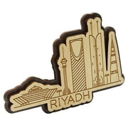Printtoo Towers Of Riyadh Saudi Arabia Engraved Wooden Fridge Magnet Souvenir Decorative