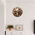 thumbnail image 4 of Round Wall Clock,Skull Surrounded By Flowers And Butterflies With Rich Colors,Silent Non-Ticking Wall Clock Decor for Home Office Kitchen Living Room Bedroom(10inch), 4 of 4