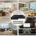 thumbnail image 6 of Tabaray 111'' Modern Sectional Sofa, L-Shaped Corduroy Couch with Left Chaise Daybed, Extra-Wide Oversized Lounge, 8 Pillows, Corner Sofa Set for Living Room, Apartment, Office, Hotel, Bedroom, Black, 6 of 9