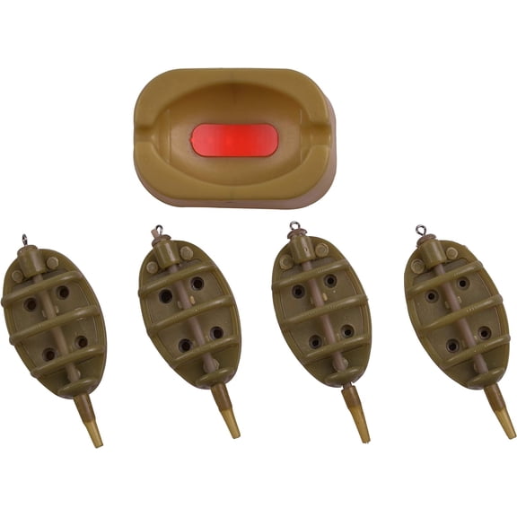 OROOTL Inline Method Carp Fishing Feeders Set with 1 Quick Release Coarse for Fishing Bait Holder Tool