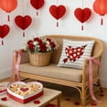 thumbnail image 4 of Funda de almohada con estampado de corazones de San Valentín | Decoración festiva para sofá y dormitorio | Funda de cojín de poliéster de 45 x 45 cm con cremallera oculta, 4 of 6