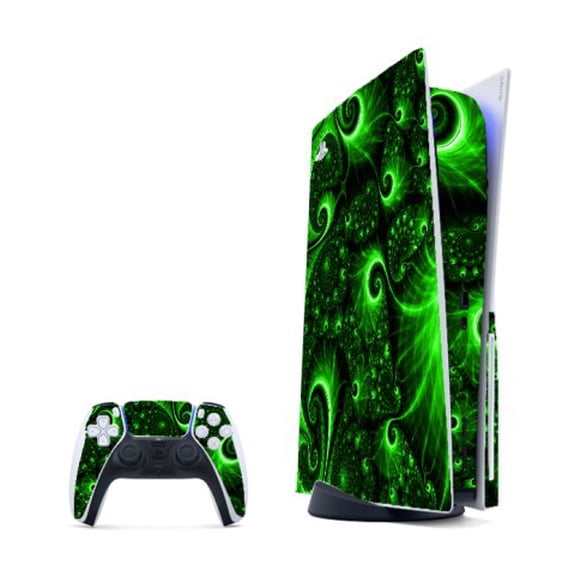 PlayStation 5 GREEN SWIRLS Console Skin