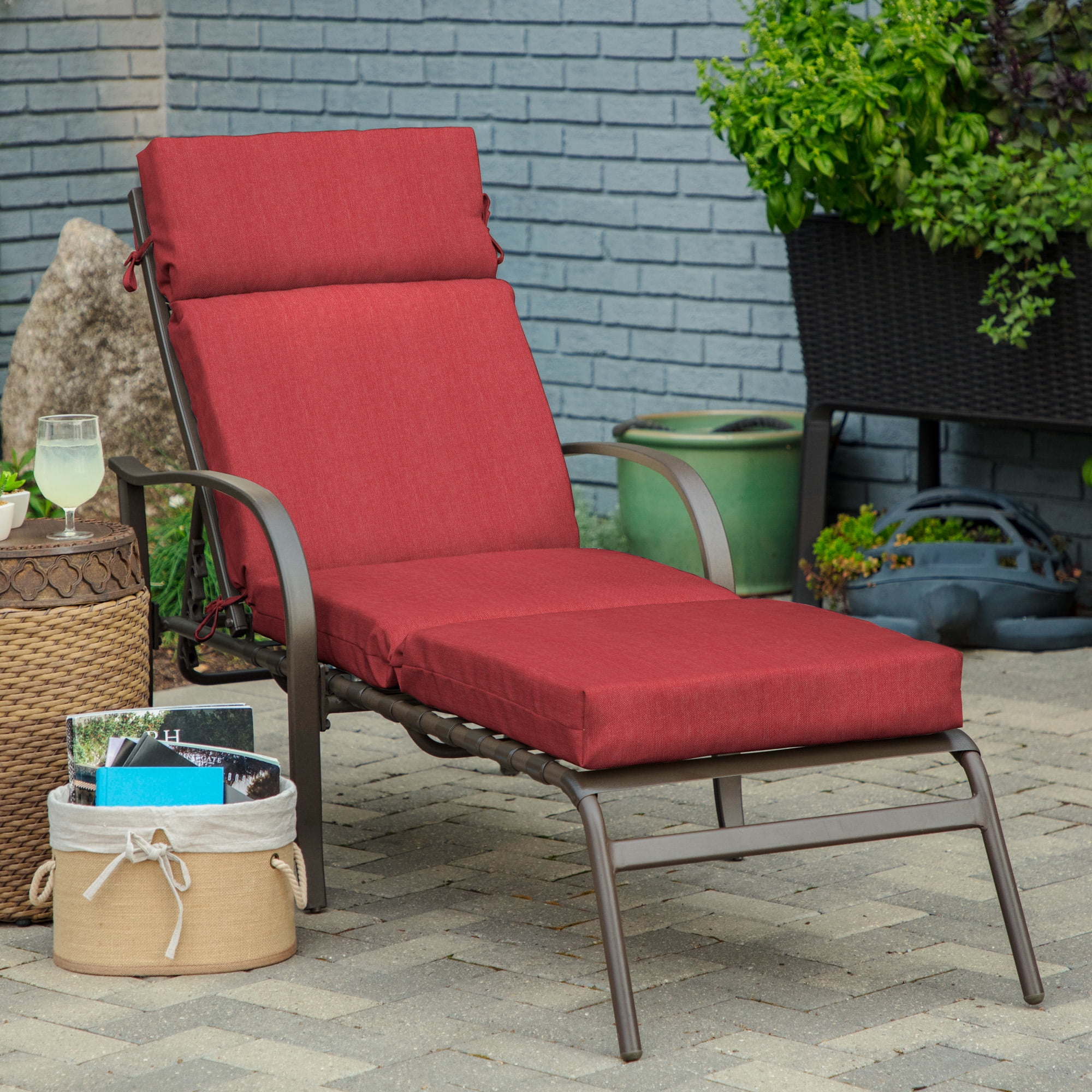 Mainstays Solid Turquoise 72 X 21 In Outdoor Chaise Lounge Cushion Walmart Com Walmart Com
