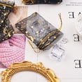 thumbnail image 3 of 120 Pieces Moon Star Organza Jewelry Candy Bags, 2.7x3.5 Inch Sheer Black Organza Pouch Small Gift Bags with Drawstring for Wedding Christmas Party Favors, 3 of 7