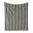 thumbnail image 1 of Stripe Soft Flannel Fleece Throw Blanket, Classy Retro Pattern of Repeating Ornament with Geometrical Elements, Cozy Plush for Indoor and Outdoor Use, 50" x 70", Eggshell Charcoal Grey, by Ambesonne, 1 of 6