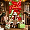 thumbnail image 5 of Retro Christmas Door Cover, Merry Christmas Decorations Door Banner, for Front Door Home Indoor Decor, 72.83x35.43 inch, 5 of 6
