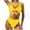 Yellow, variant on Summer Women's Bikini Set Sexy Tie Dye Two Piece Bathing Suit High Waist 2 Piece Casual Beach Swimwear
