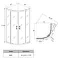 thumbnail image 7 of Sunny Shower 38'' x 72'' Neo-Round Sliding Shower Door Enclosure in Chrome Finish 1/4 in.Clear Glass, 7 of 7